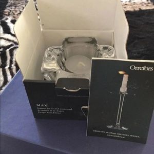 Orrefors tea Light Candle Holders..Two (2)..NWT